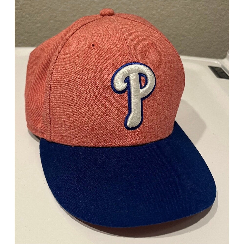New Era Philadelphia Phillies 59FIFTY Fitted Hat Pink Blue Size 7 1/4 MLB